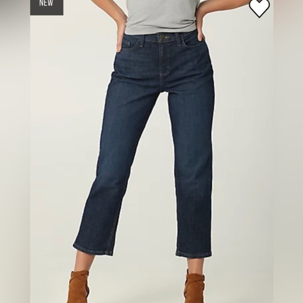 ORIGINAL RELX FIT STRAIGHT LEG JEANS:DARK Size 8 Cropped